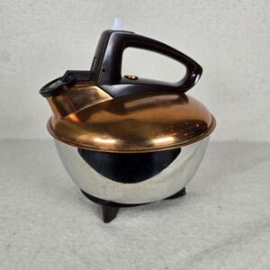 1950s General Electric Automatic Kettle Copper Chrome GE Mid Century Kitchen Vtg